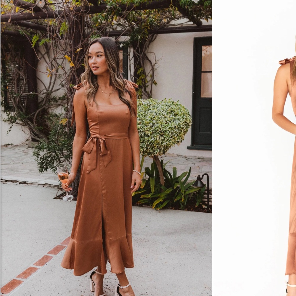 Show Me Your Mumu Claire Midi Dress Copper